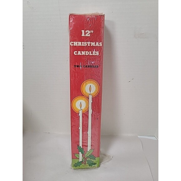 Vintage Christmas Tapered Candles 4183 J.S.N.Y Santa Claus  12" - Picture 3 of 3